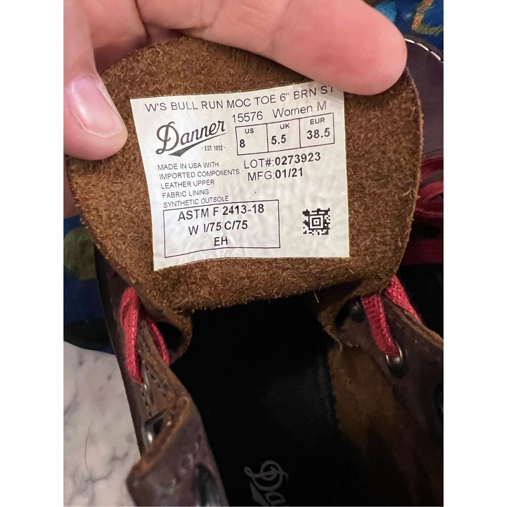 Danner Dark Brown Boots with Red Laces - Picture 7 of 12